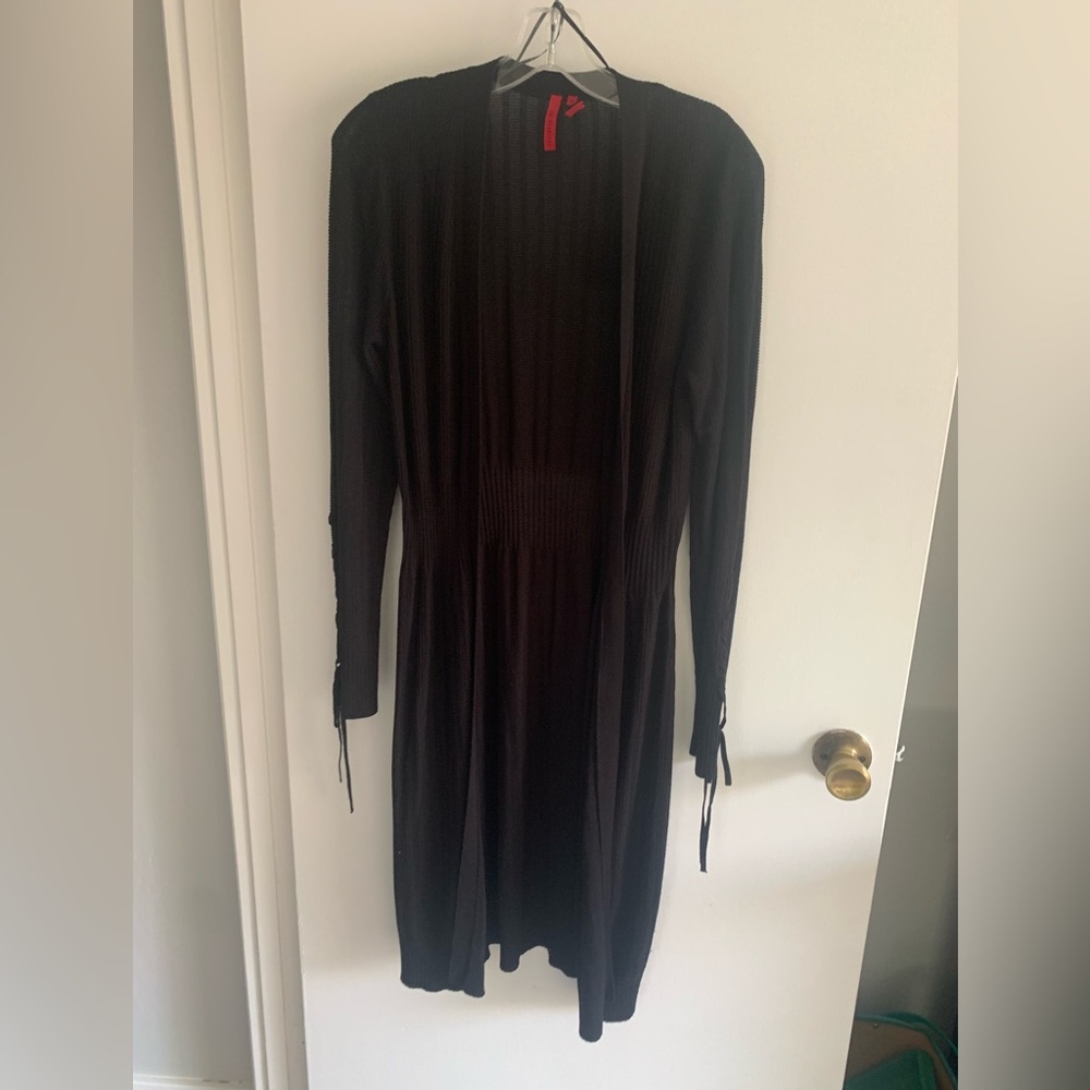 Love Scarlett long black lightweight cardigan sweater